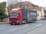 DAF XF der Firma Rhnsprudel fhrt durch 36129 Gersfeld